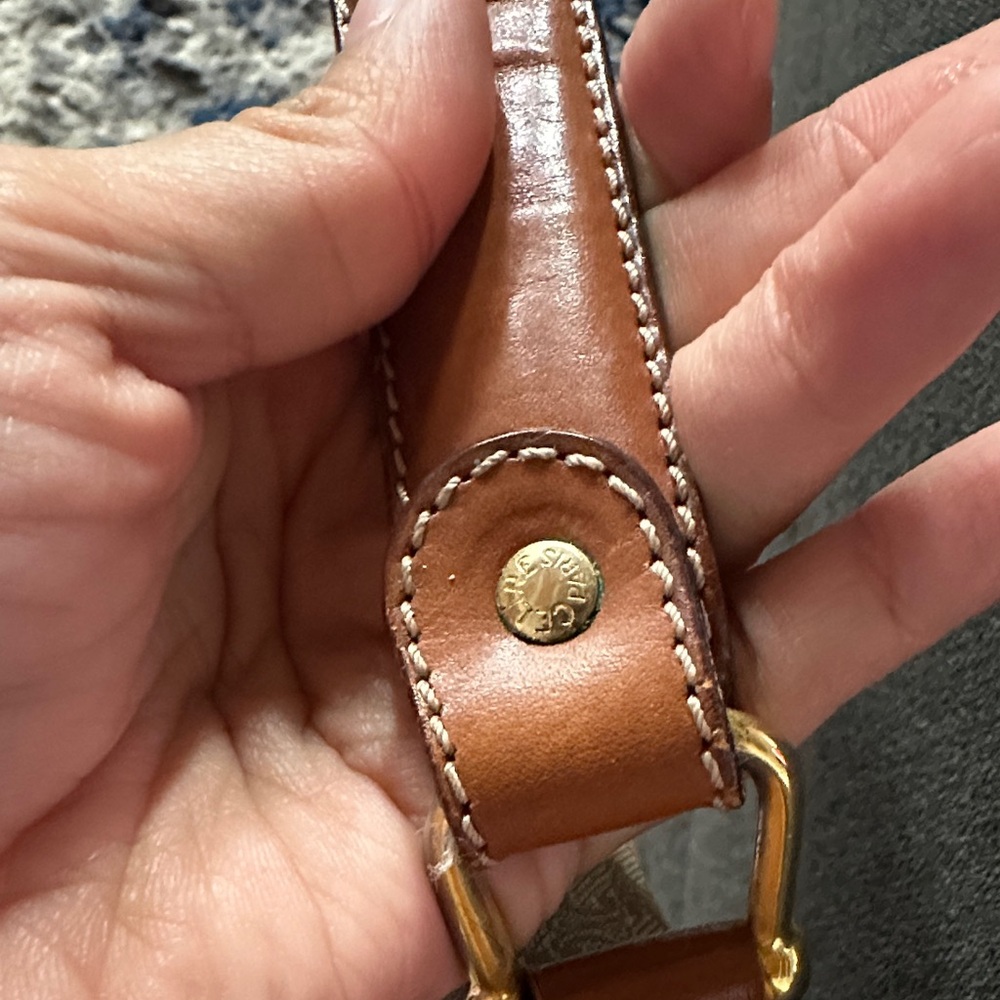 Vintage Celine Beige Canvas and Brown Leather Satchel - Picture 7 of 15